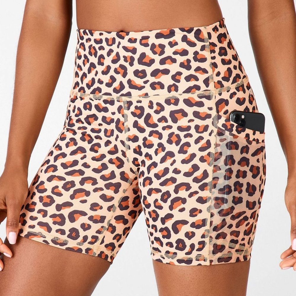 Fabletics Cheetah Biker Shorts
